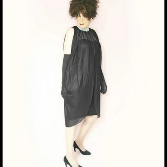 Edgy MOD Formal Avant Garde Cage Dress, Vintage Lilli Diamond Trapeze Cocoon 60s - Picture 8 of 15